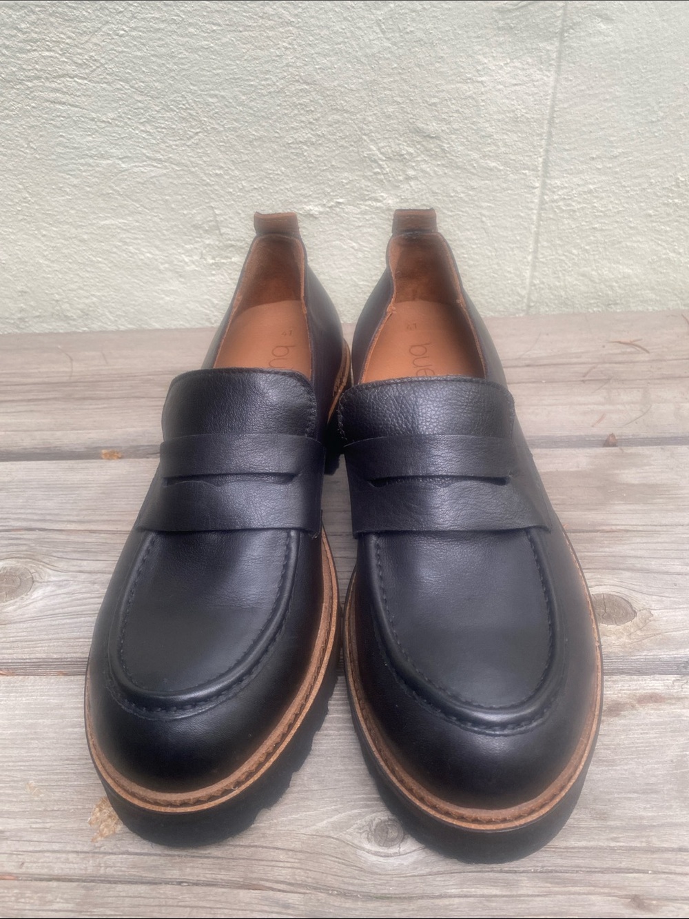 Bueno Black Leather Penny Loafers Size 10.5 ( EUR 41) NWOT Retail $175